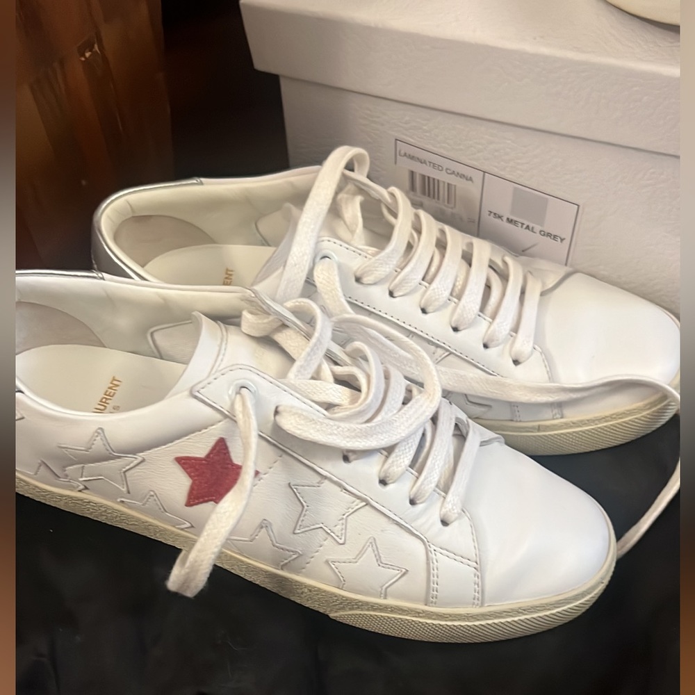 YSL court sneakers-  stars size 36